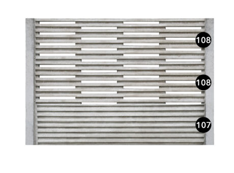 Ogrodzenie betonowe jednostronne wzór 107A